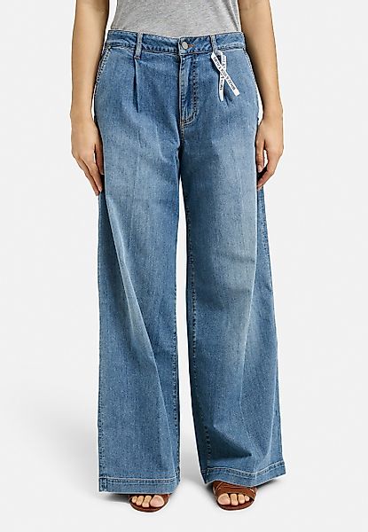 Smith & Soul Weite Jeans mit Used-Waschung günstig online kaufen