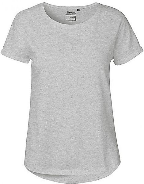 Neutral Rundhalsshirt Damen Roll Up Sleeve günstig online kaufen