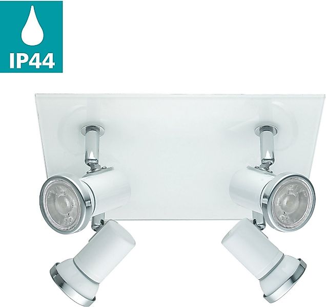 EGLO Deckenspot TAMARA 1 Deckenstrahler, Stahl und Glas, GU10, IP44, Badezi günstig online kaufen