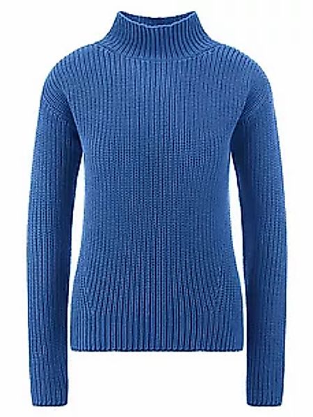 Pullover Stehkragen Peter Hahn blau günstig online kaufen