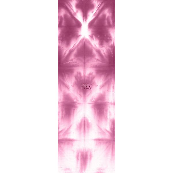 ESTAhome Fototapete Wandfüllendes Tie-Dye Shibori Muster Tiefrosa 100 x 279 günstig online kaufen