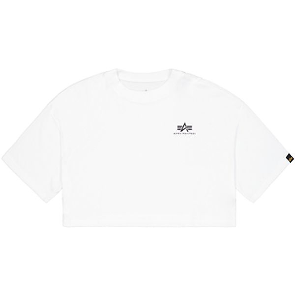 Alpha Industries  T-Shirt Basic T-Shirt SL Cropped PP W - white günstig online kaufen