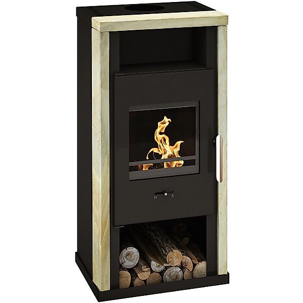 Wamsler Kaminofen Sandstein Schwarz 6 kW günstig online kaufen