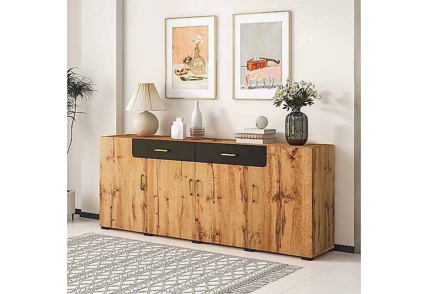 Odikalo TV-Schrank Sideboard, Küchenschrank, Lagerschrank, Kommode, 4 Türen günstig online kaufen