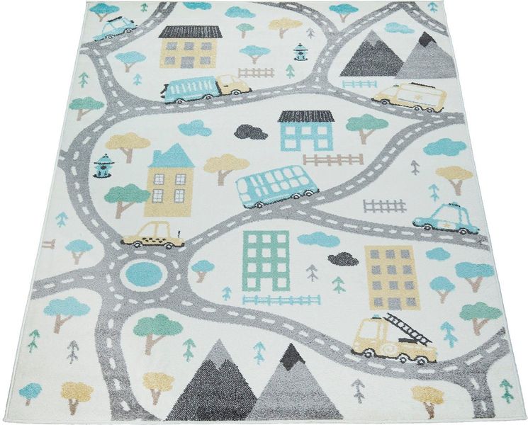 Paco Home Kinderteppich "Nino 885" rechteckig 13 mm Höhe Kurzflor, Straßen- günstig online kaufen