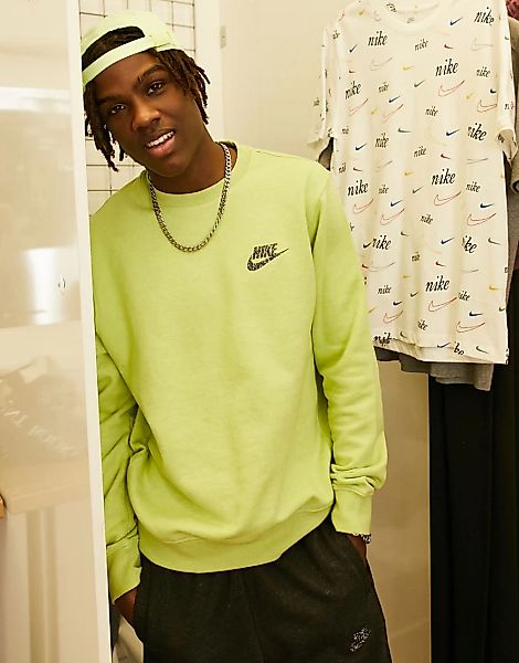 Nike – Revival – Sweatshirt in meliertem Limettengrün-Gelb günstig online kaufen