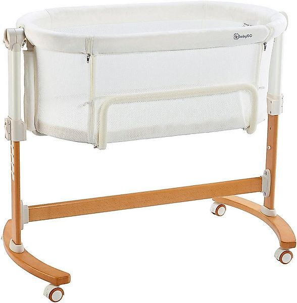 BabyGo Beistellbett Amila, beige white, mit Schaukelfunktion günstig online kaufen