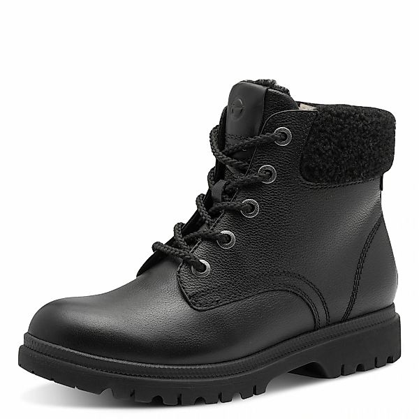 Tamaris Winterboots, Blockabsatz, Schnürboots, Schnürstiefelette mit gepräg günstig online kaufen