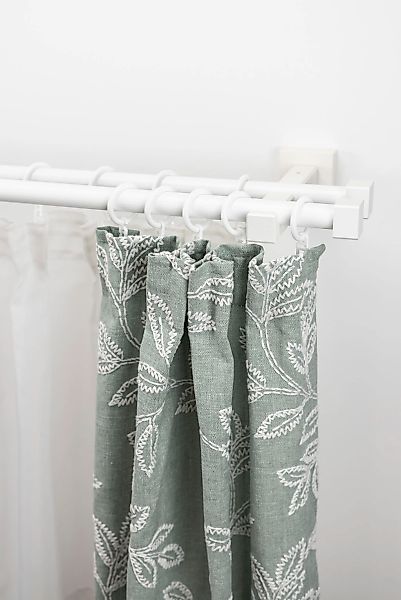 GARESA Gardinenstange "CUBUS" Ø 20 mm 2 läufig-läufig Wunschmaßlänge Vorhan günstig online kaufen