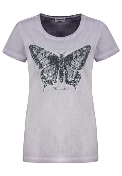 Fresh Made T-Shirt Glitzer-Schmetterling Design, Kurzarm, günstig online kaufen