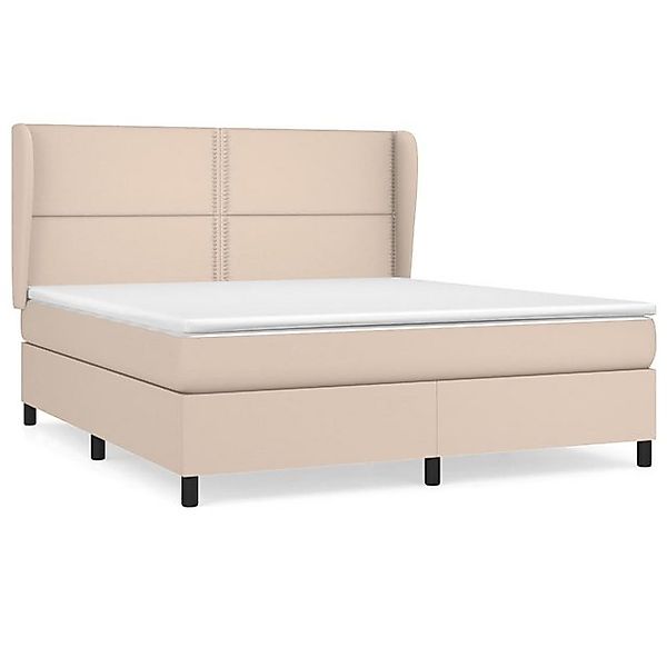 vidaXL Bettgestell, Boxspringbett Matratze Cappuccino-Braun 180x200 cm Kuns günstig online kaufen