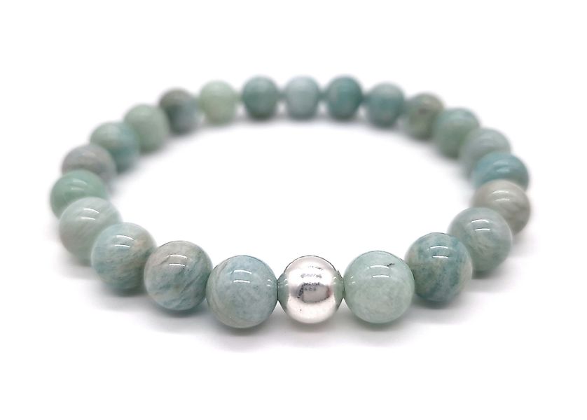 NAHLE Perlenarmband Amazonit mit 925 Silberperle günstig online kaufen