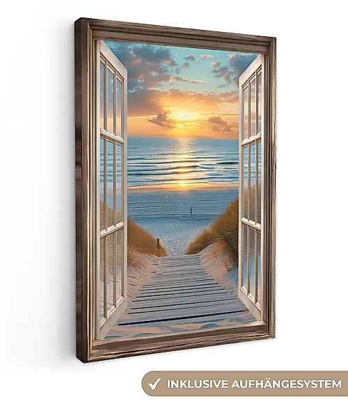 OneMillionCanvasses® Leinwandbild Durchblick - Strand - günstig online kaufen