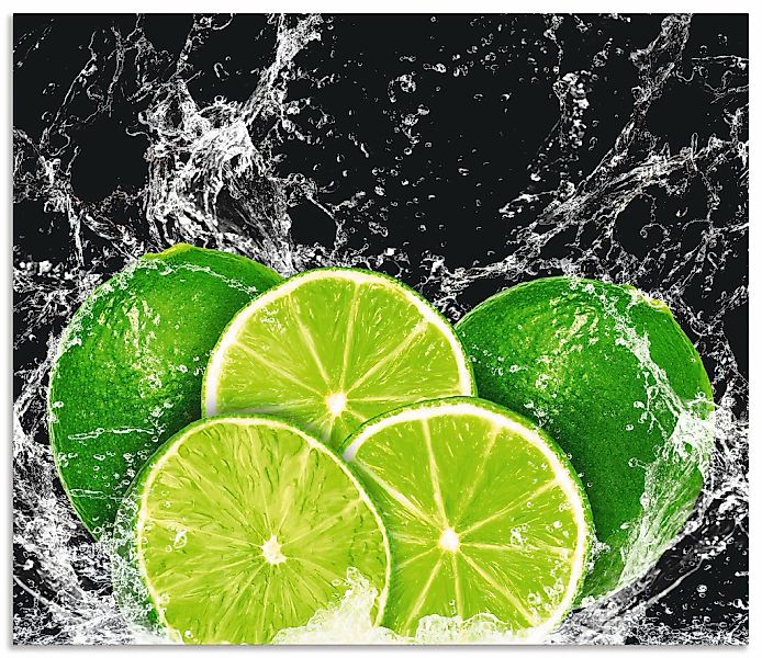 Artland Küchenrückwand "Limone mit Spritzwasser", (1 tlg.), Alu Spritzschut günstig online kaufen
