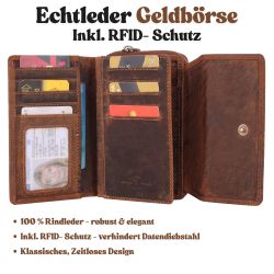 Manza Geldbörse Geldbörse Echt Leder Portemonnaie günstig online kaufen