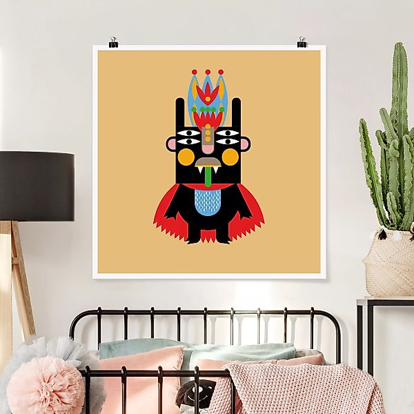 Poster Collage Ethno Monster - König günstig online kaufen