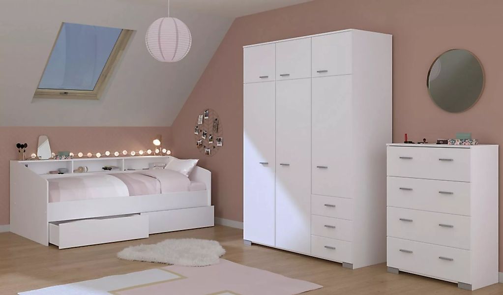 Parisot Stauraumbett Parisot Sleep 41-Kinderzimmer Stauraumbett Weiß 90x200 günstig online kaufen