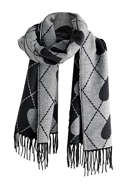 Next Schal Mittelschwerer Schal mit Argyle-Herz-Muster, günstig online kaufen