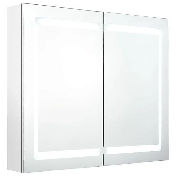 vidaXL LED-Spiegelschrank fürs Bad Glänzend Weiß 80x12x68 cm 326517 günstig online kaufen