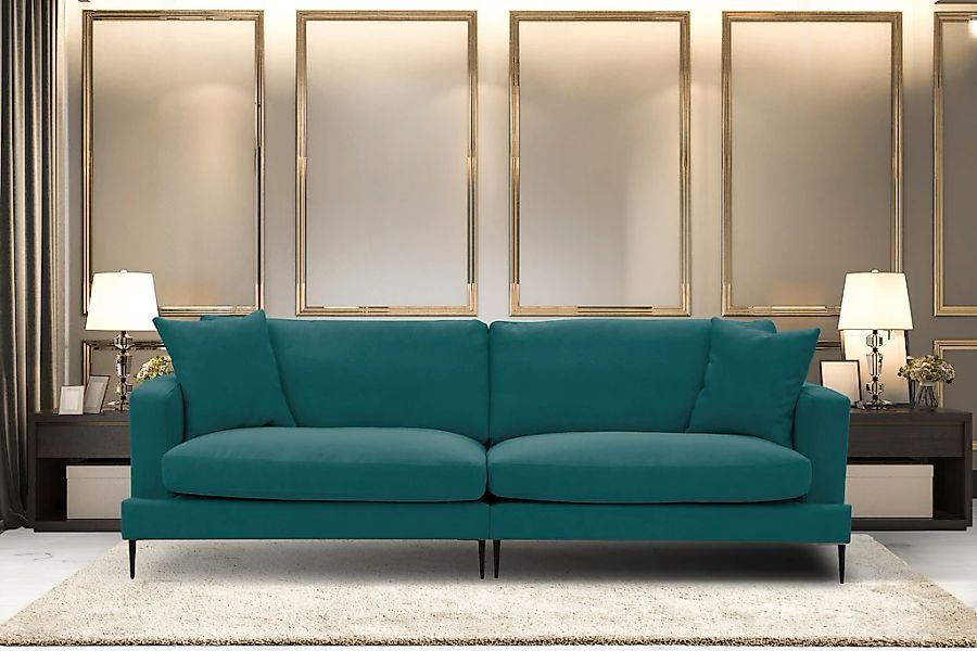Home affaire Big-Sofa "Cozy elegantes Designsofa, Maße B/T/H: 252/97/80 cm" günstig online kaufen
