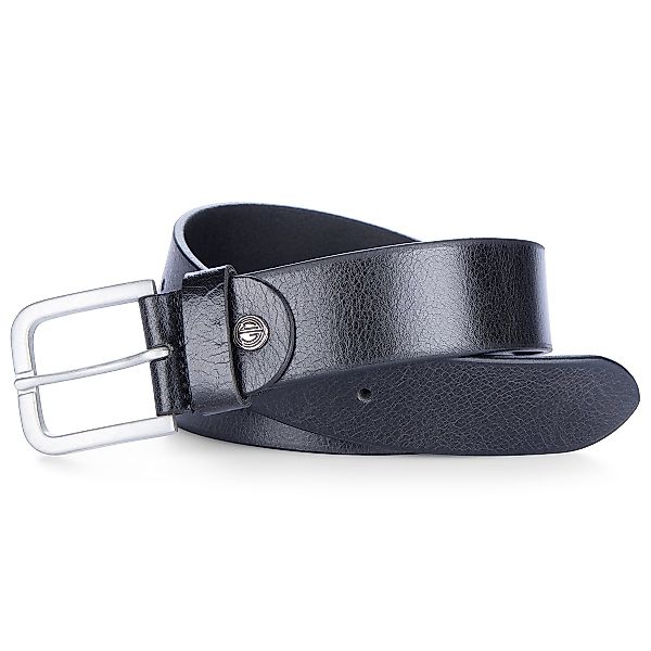 Lindenmann Ledergürtel mit Metallschnalle, Überlänge Farbe schwarz Größe: 1 günstig online kaufen