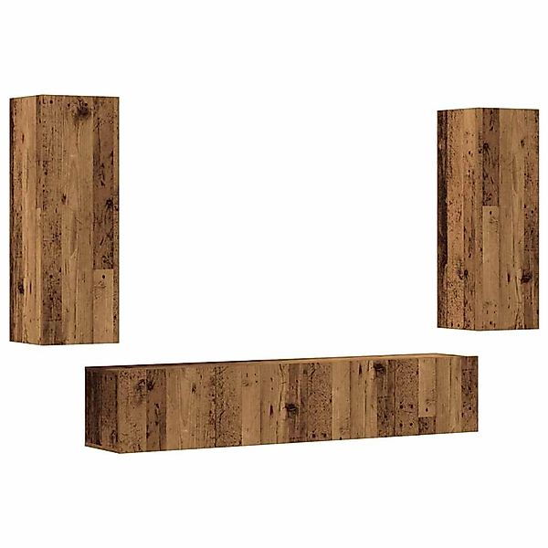 vidaXL TV-Wandschränke 4 Stk Altholz-Optik Holzwerkstoff 3328947 günstig online kaufen