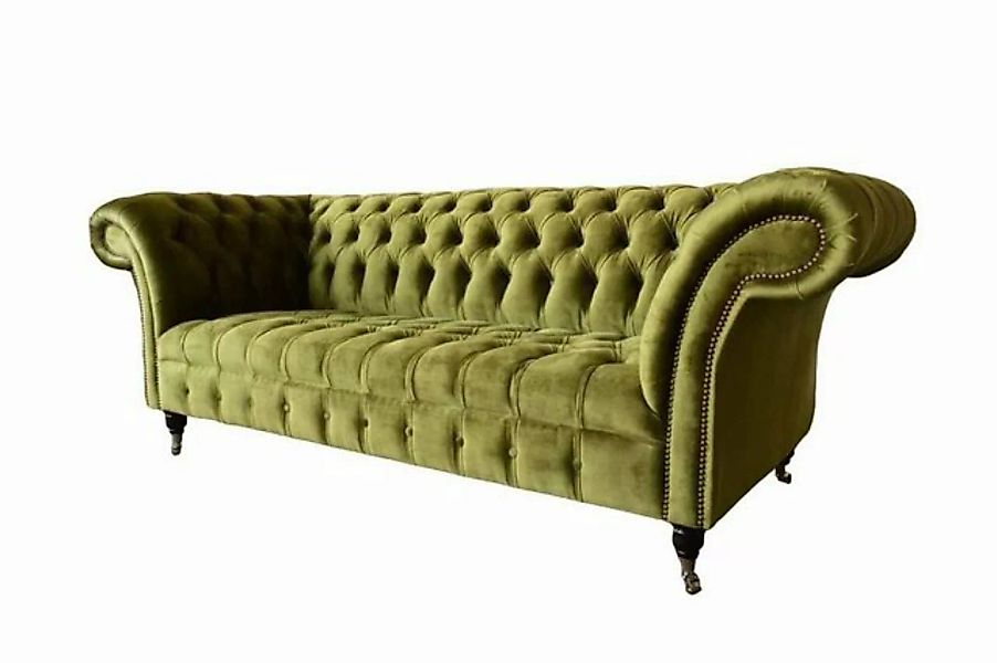 JVmoebel Sofa Design Chesterfield Sofa 3 Sitzer Grün Couch Polster Sofas Wo günstig online kaufen