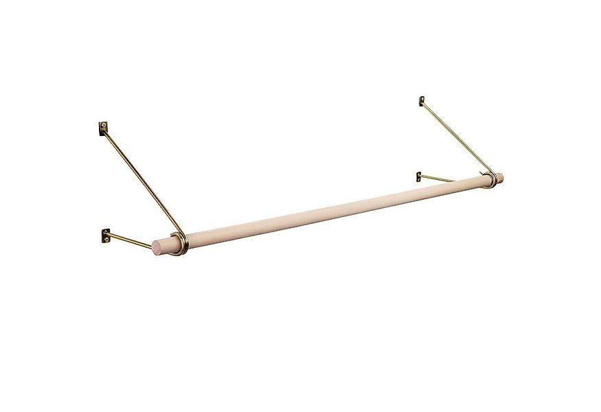 SO-TECH® Wandgarderobe 260 x 250 mm mit Ø 30 mm Kleiderstange aus Holz (Spa günstig online kaufen