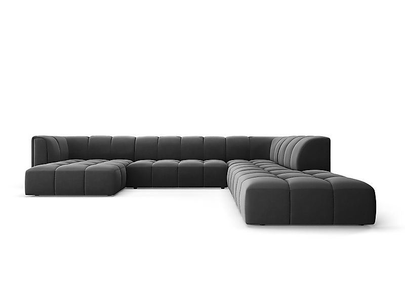 Milo Casa | Panorama-Ecksofa Francesca Samt rechts 7-Sitzer günstig online kaufen
