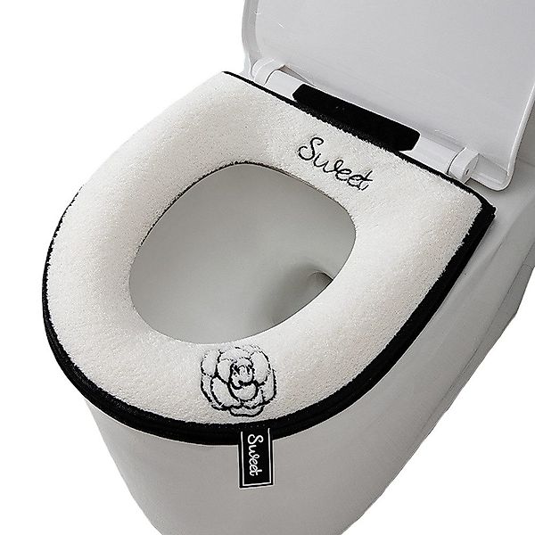 Coonoor WC-Deckelbezug Plüsch-Toilettensitzbezug Matte mit Griff günstig online kaufen