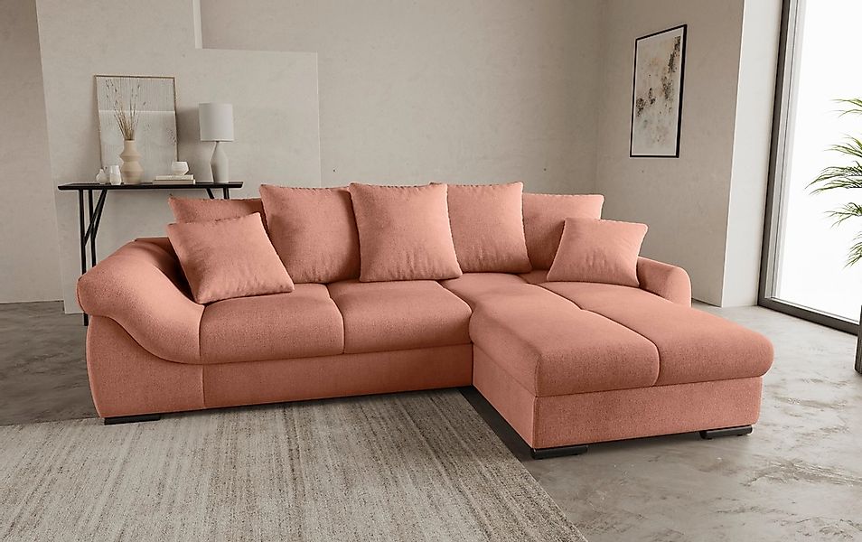 Mr. Couch Ecksofa »Livorno L-Form«, inkl. Hochschläfer-Bettauszug, XL-Bettk günstig online kaufen