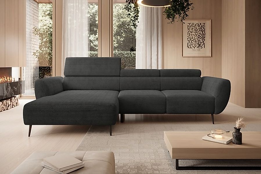 WERK2 Ecksofa »Alisson, mit elektrischer Sitztiefenverstellung, L-Form, Bre günstig online kaufen
