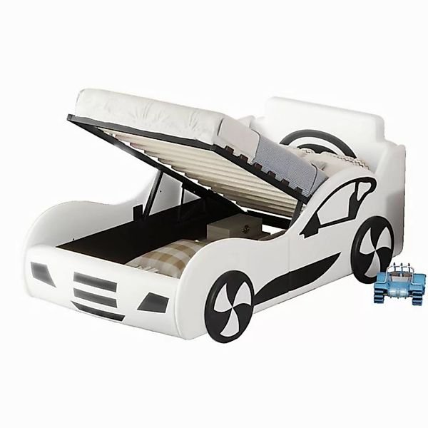 REDOM Kinderbett 90 x 200 Flachbett, Modell Autobett, Gästebett, mit Unterb günstig online kaufen