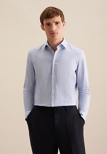 seidensticker Businesshemd "Slim" Slim Langarm Kentkragen Druck günstig online kaufen