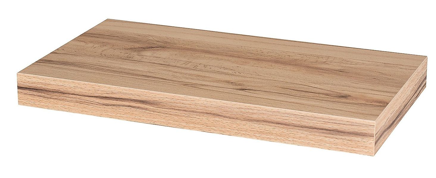 Levandeo® Wandregal, Wandboard Bobby 40cm Kernbuche günstig online kaufen