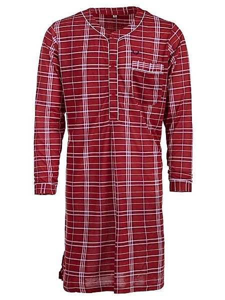 Henry Terre Nachthemd Nachthemd langarm - Tartan Muster günstig online kaufen