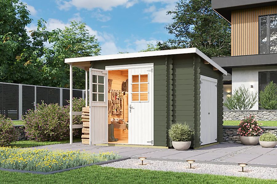Nordic Holz Gartenhaus "Vilano 3", mit 3 getrennten Bereiche günstig online kaufen