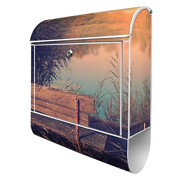 Banjado Design Briefkasten Weiß Pulverbeschichtet 39x47x14cm 2 Schlüssel Mi günstig online kaufen