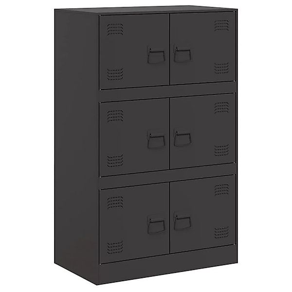 vidaXL Mehrzweckschrank Sideboard Schwarz 67x39x107 cm Stahl günstig online kaufen