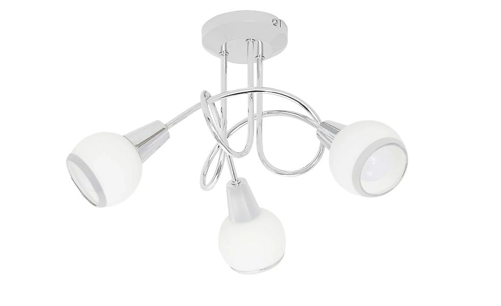 Deckenleuchte, 3-flammig, chrom `Knoten` - silber - 23 cm - Lampen & Leucht günstig online kaufen