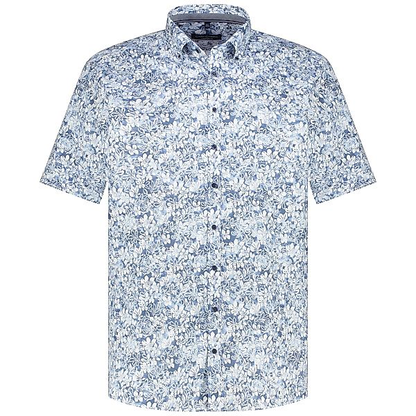 CASA MODA Freizeithemd mit Allover-Muster Farbe blau Größe: 7XL günstig online kaufen