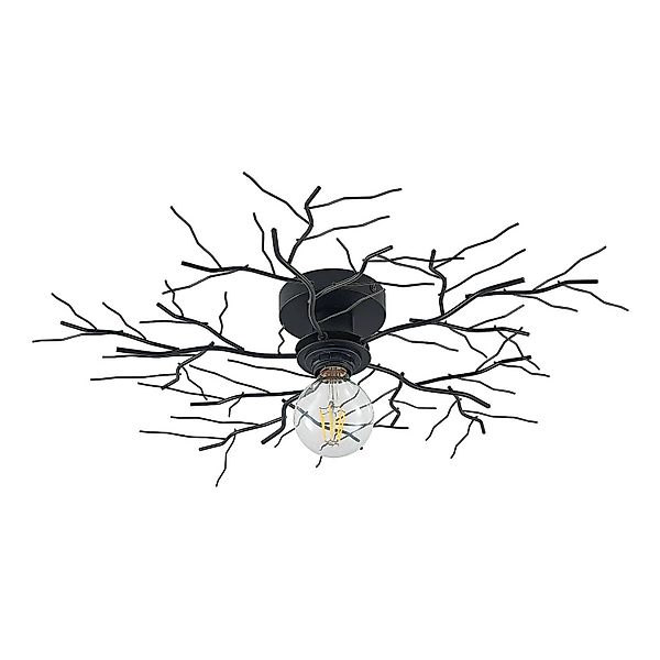Lindby Deckenlampe Vetki 9627660 Modern in Schwarz aus Metall 1-flammig E27 günstig online kaufen