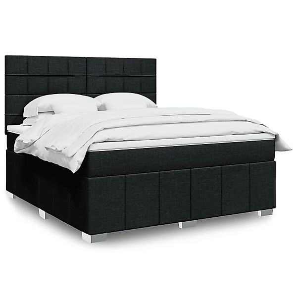 vidaXL Boxspringbett mit Matratze Schwarz 180x200 cm Stoff 3294049 günstig online kaufen