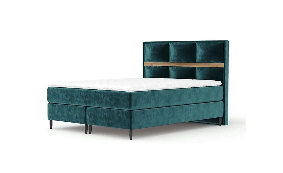 Boxspringbett   ¦ türkis/petrol ¦ Maße (cm): B: 185 H: 123 Betten > Komfort günstig online kaufen