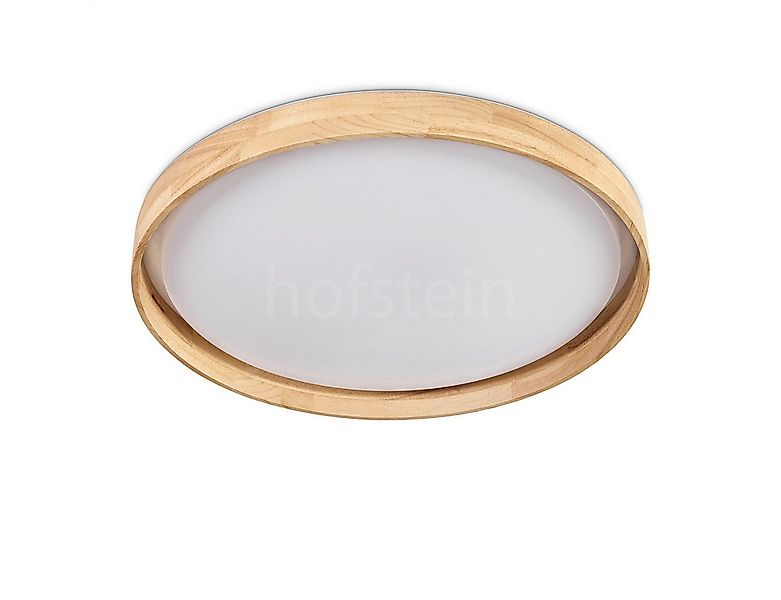 hofstein Deckenleuchte Deckenlampe aus Holz/Metall/Kunststoff in Natur/Weiß günstig online kaufen