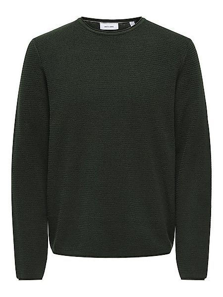 ONLY & SONS Strickpullover Langarm Rundhals Baumwolle Bequem ONSERIC REG 12 günstig online kaufen