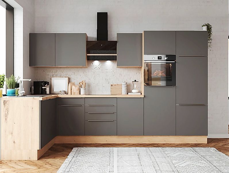 RESPEKTA Küchenzeile "Safado aus der Serie Marleen" Breite 340 cm, mit Soft günstig online kaufen