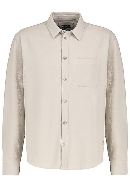 SUBLEVEL Langarmhemd Strukturiertes Oberteil mit Brusttasche und Knopfleist günstig online kaufen