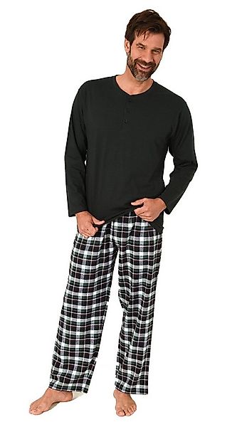 Normann Pyjama Normann Herren Schlafanzug lang, Pyjama mit karierter Flanel günstig online kaufen