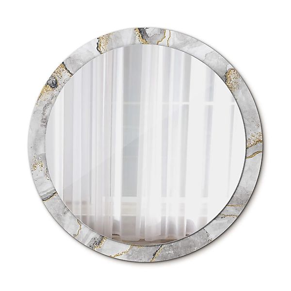 Tulup Spiegel mit Motivdruck Marmormuster 100x100 cm Runder Spiegel Aufdruc günstig online kaufen